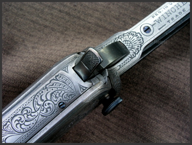 Hand Engraved Winchester Model 1890 .22 Short Pump Action Rifle
