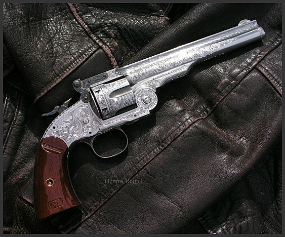 Uberti Schofield Revolver, by Reigel Gun Engraving