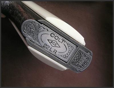 Engraved Colt Ace, Reigel Gun Engraving