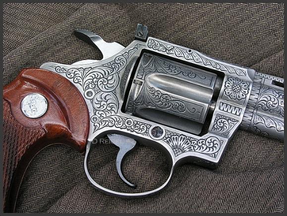 Hand Engraved Colt Diamondback .38