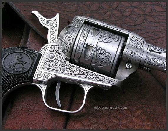 Engraved Buntline Colt, by Reigel Gun Engraving