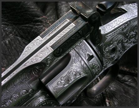 Engraved Model 3 Schofield, Reigel Gun Engraving