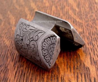 Lyman Great Plains Rifle Nose Cap engraved by reigelgunengraving.com