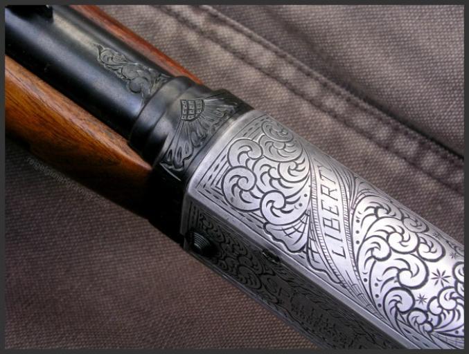 Engraved Remington 22 Speedmaster, by Reigel Gun Engraving