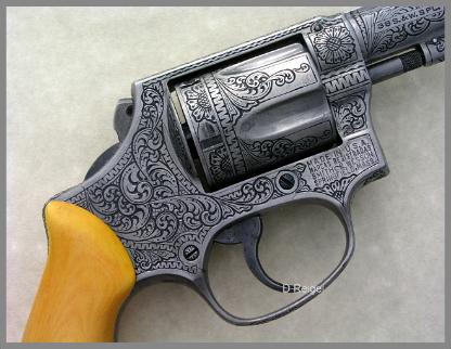 Hand Engraved S&W Chiefs Special .38 Model 36