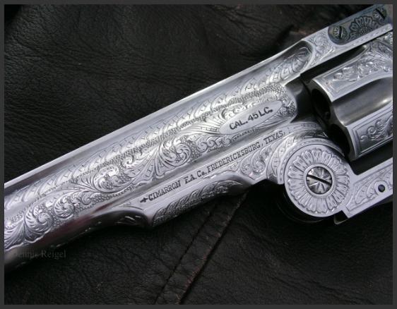 Engraved Cimarron Schofield, Reigel Gun Engraving