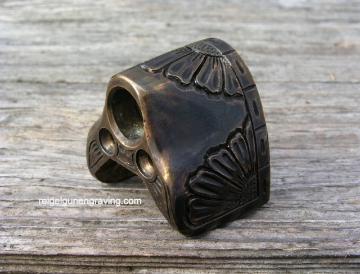 Engraved Thompson Center Rifle Nose Cap: Dennis Reigel, reigelgunengraving.com