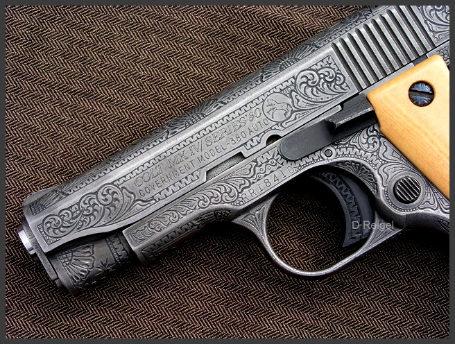 Hand Engraved Colt Mark IV Series 80 Government Model