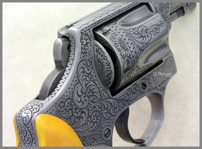 Hand Engraved Smith & Wesson Chief Special Model 36 Revolver